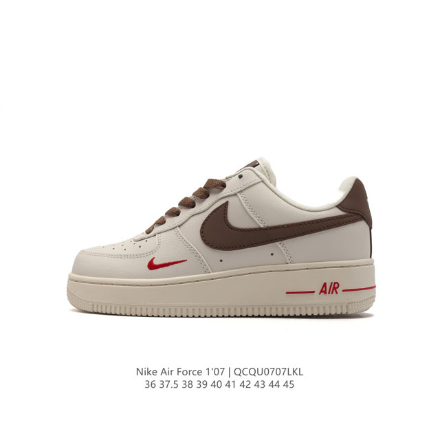 特价 头层皮 耐克 Nike Air Force 1 '07 空军一号男女子运动鞋复古篮球鞋，巧妙结合复古美学和新潮魅力，旨在致敬 40 年来风靡世界的元年款篮 - 点击图像关闭