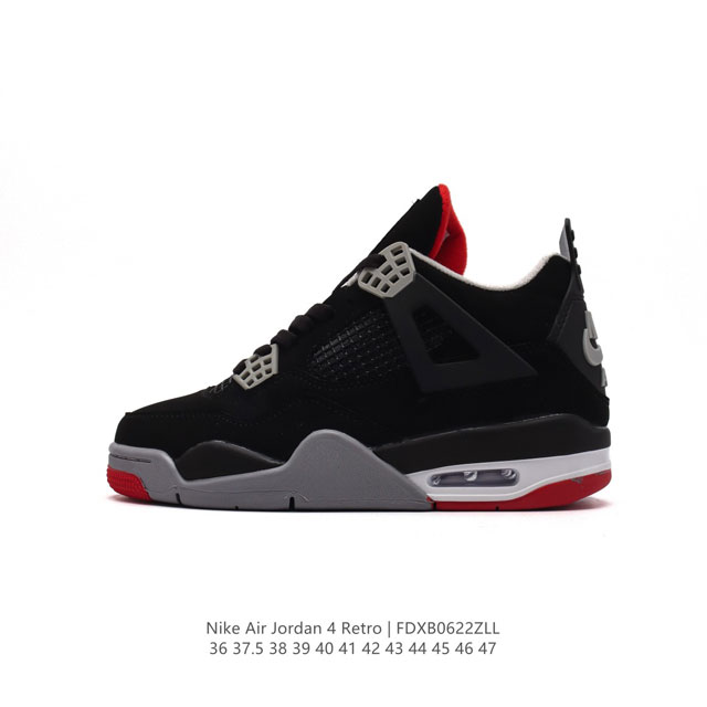 耐克 Nike Air Jordan 4 Retro Og迈克尔 乔丹aj4代乔4 中帮复古休闲运动文化篮球鞋。秉承轻量化的速度型篮球鞋设计思想完成设计，降低重 - 点击图像关闭