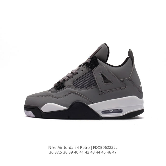 耐克 Nike Air Jordan 4 Retro Og迈克尔 乔丹aj4代乔4 中帮复古休闲运动文化篮球鞋。秉承轻量化的速度型篮球鞋设计思想完成设计，降低重