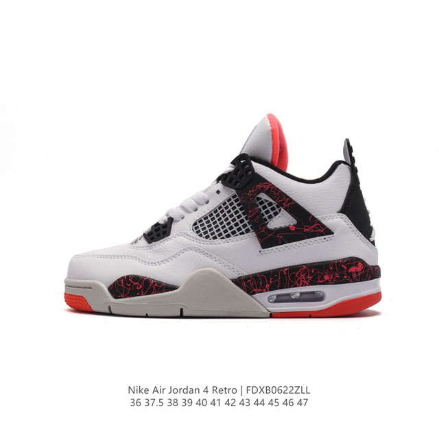 耐克 Nike Air Jordan 4 Retro Og迈克尔 乔丹aj4代乔4 中帮复古休闲运动文化篮球鞋。秉承轻量化的速度型篮球鞋设计思想完成设计，降低重