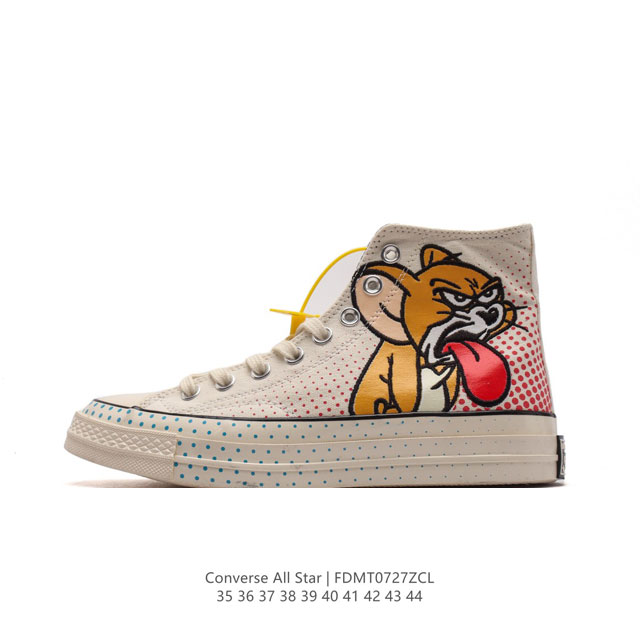 硫化工艺 匡威 Converse Chuck 70 Tom & Jerry 猫和老鼠联名 正确刺绣版 为庆祝tom & Jerry诞辰60周年 携手conver