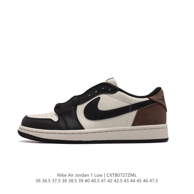 耐克 乔丹air Jordan 1 Low Aj1 乔1 乔丹1代aj1 低帮复古文化休闲运动篮球鞋，从1985 年面世的元年款汲取设计灵感，采用简洁大方的经典