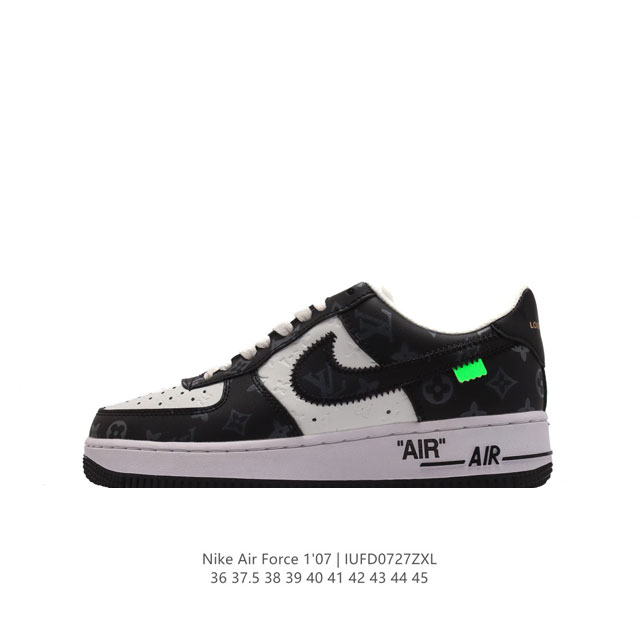 Af1耐克 Nike Air Force 1 ‘07 Low 空军一号 路易威登联名 厚底增高百搭运动板鞋 原楦头原纸板 打造纯正空军版型，专注外贸渠道 全掌内